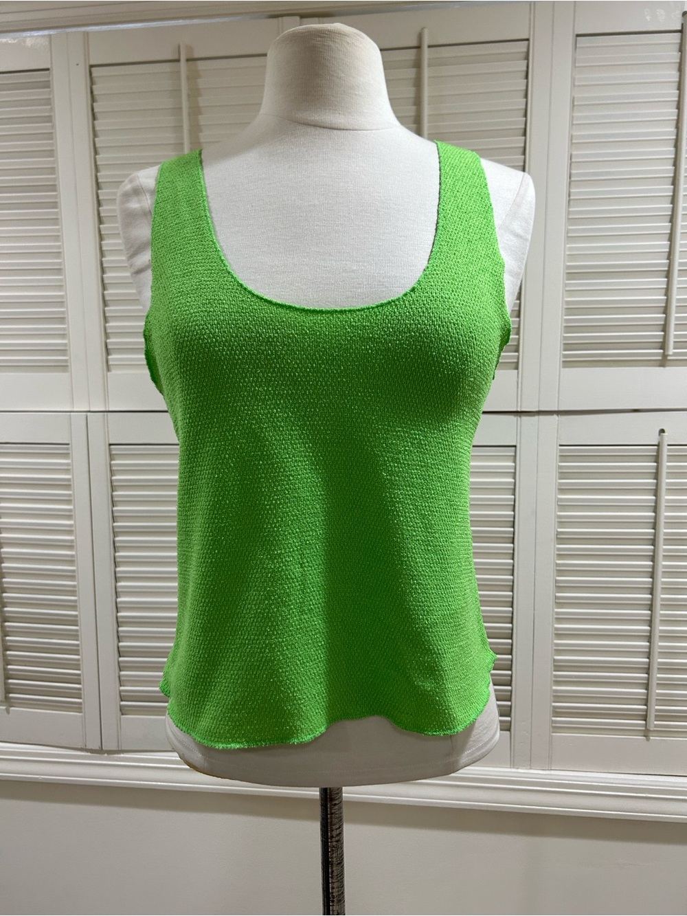 New Zara Green Knit Scoop Neck Tank Top - Women's